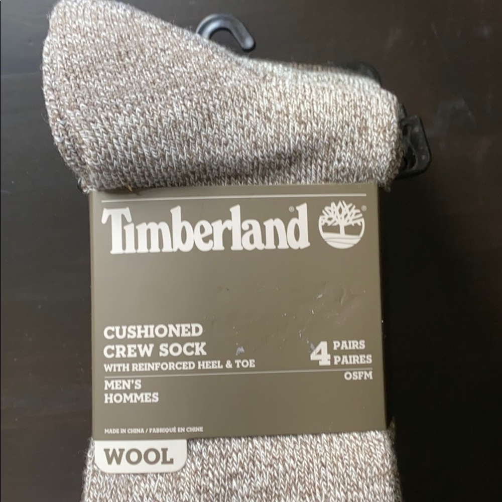 Timberland 4 pack wooo cushioned crew socks